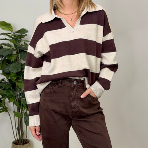 MAGLIONE POLO A RIGHE