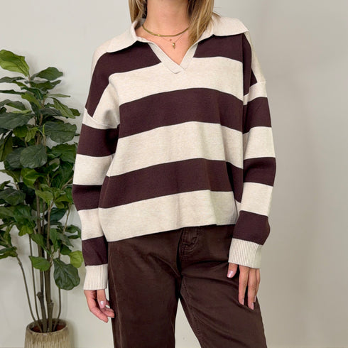 MAGLIONE POLO A RIGHE