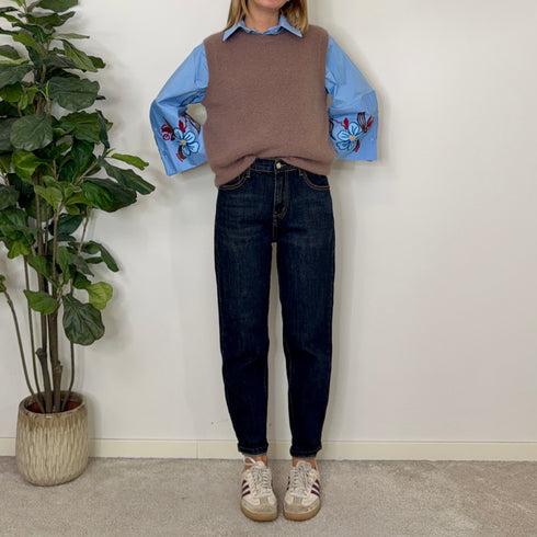 JEANS CON ELASTICO LAVAGGIO 0