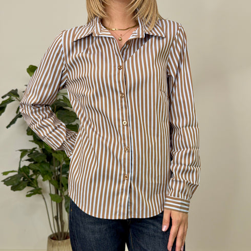 CAMICIA A RIGHE IN COTONE