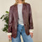 BLAZER EFFETTO PELLE CHECK