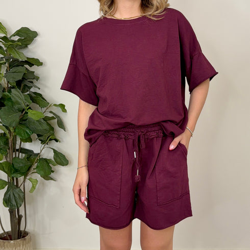 Coordinato in cotone garzato