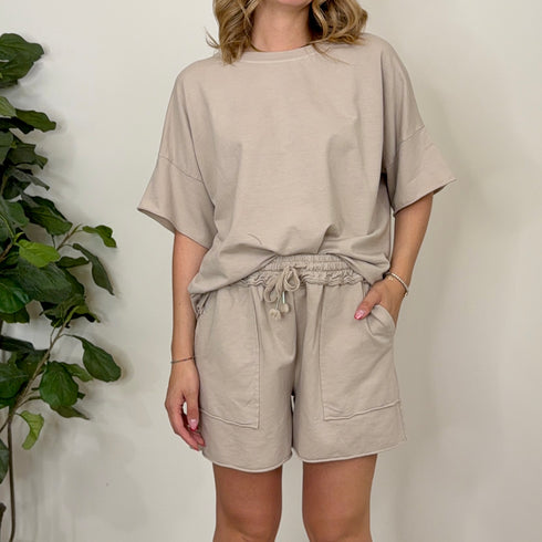 Coordinato in cotone garzato