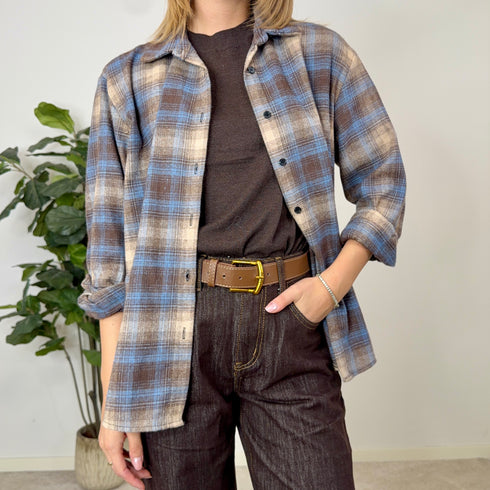 CAMICIA CHECK AZUL