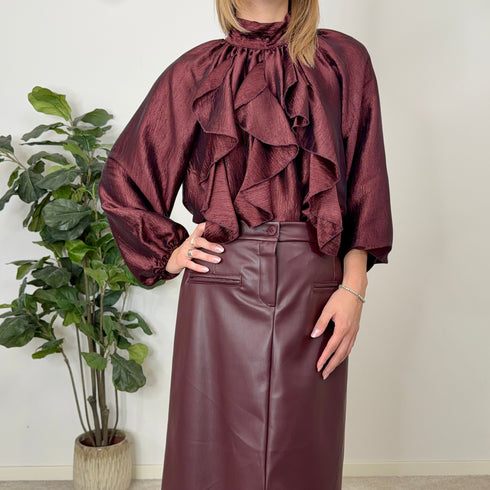 CAMICIA VOLANT SATIN