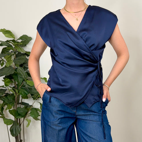 Blusa a portafoglio