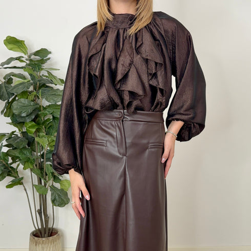 CAMICIA VOLANT SATIN