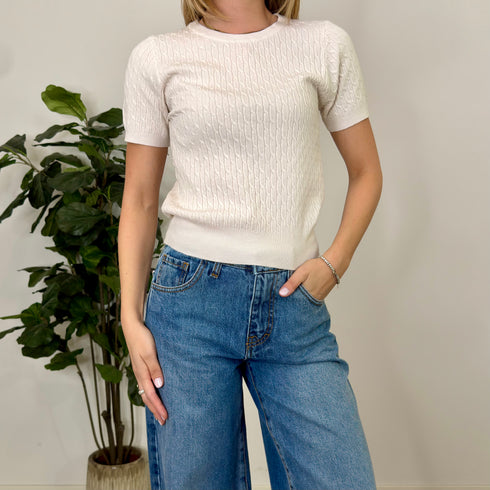 MAGLIA TRECCE MANICA CORTA