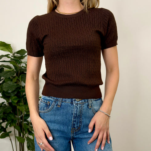 MAGLIA TRECCE MANICA CORTA
