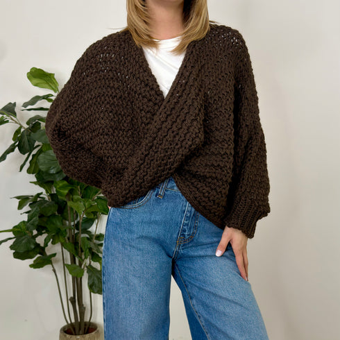 CARDIGAN INCROCIATO IN MAGLIA