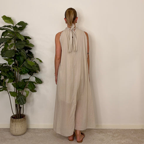 Abito halter in mussola