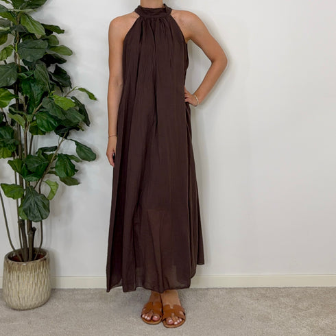 Abito halter in mussola
